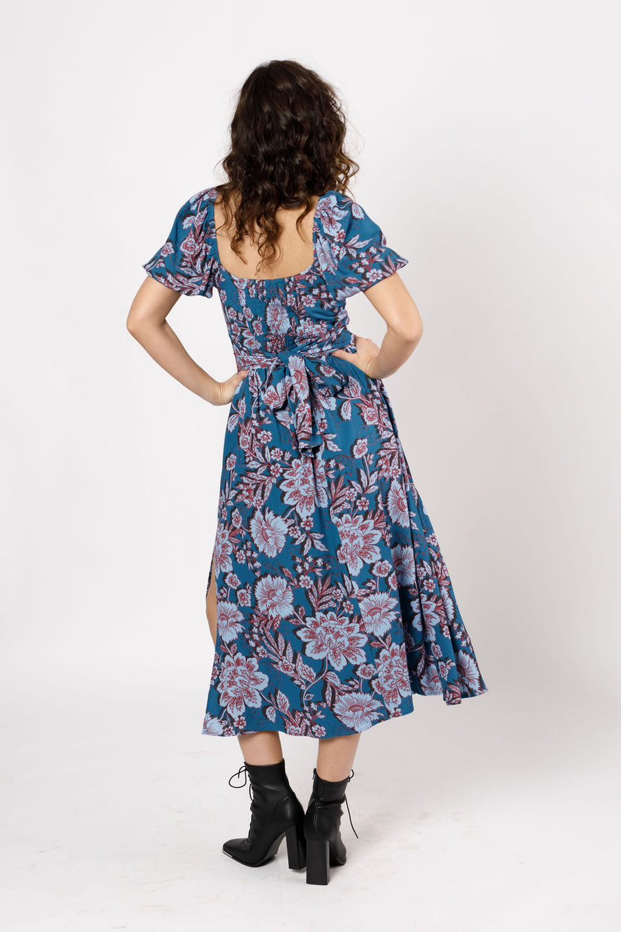 Gail Sapphire Floral Maxi Dress