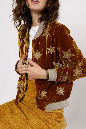 L'Astre Gold Velvet Jacket