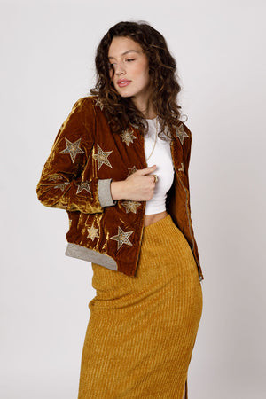 L'Astre Gold Velvet Jacket