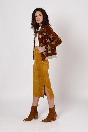 L'Astre Gold Velvet Jacket