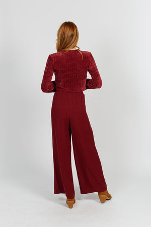 Marian Merlot Wide Leg Pants