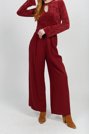 Marian Merlot Wide Leg Pants