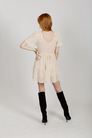 Reah Ivory Lace Mini Dress