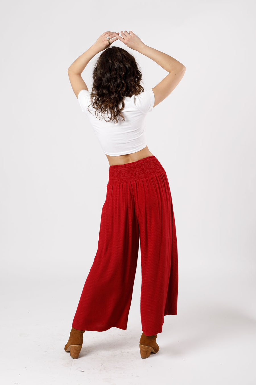 Reis Red Wide Leg Pants