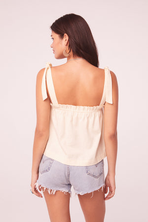 Shasta Ivory Floral Embroidered Top