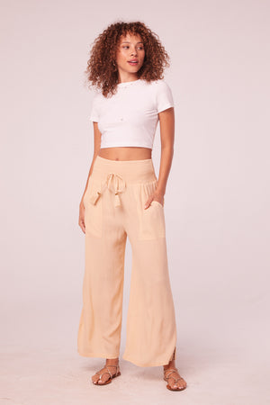 Southport Parchment Smocked Waist Pants