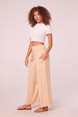 Southport Parchment Smocked Waist Pants