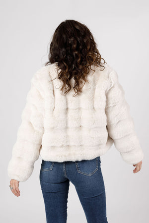 Sue Ivory Faux Fur Jacket