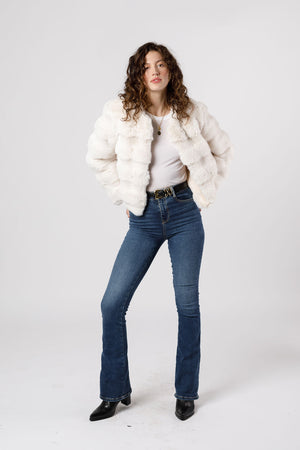 Sue Ivory Faux Fur Jacket