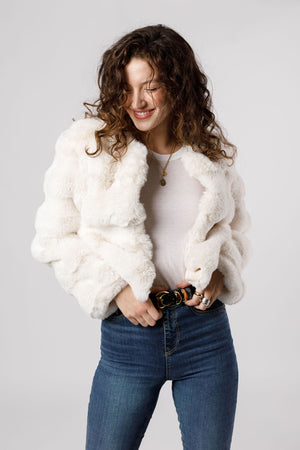 Sue Ivory Faux Fur Jacket