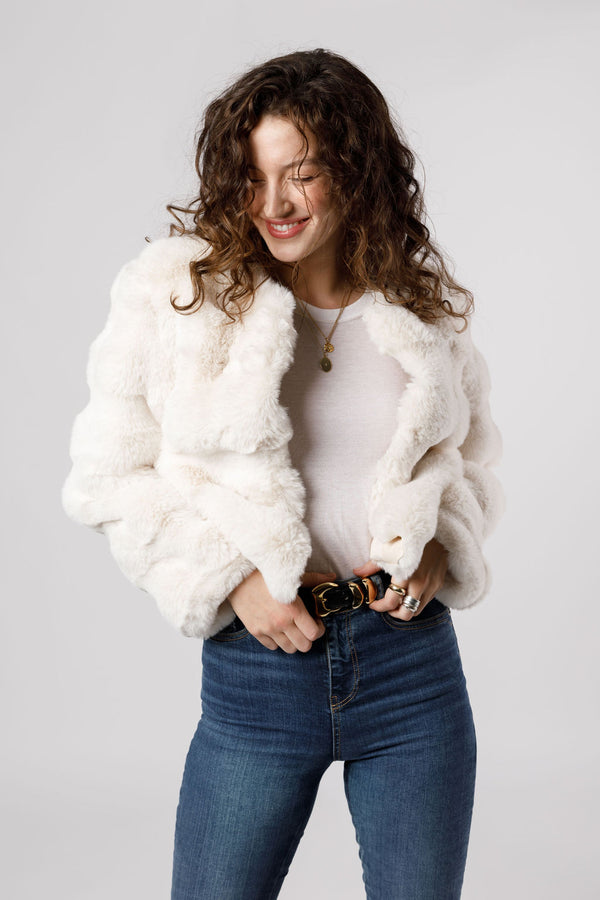 Sue Ivory Faux Fur Jacket