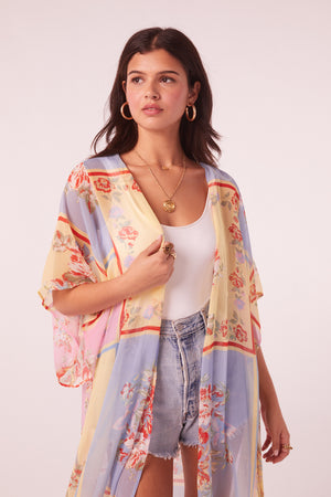 Wilder Multi Patchwork Longline Kimono