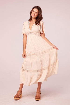 Adhira Bone Lace Inset Maxi Dress
