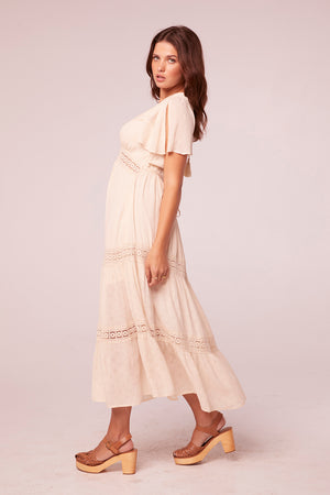 Adhira Bone Lace Inset Maxi Dress
