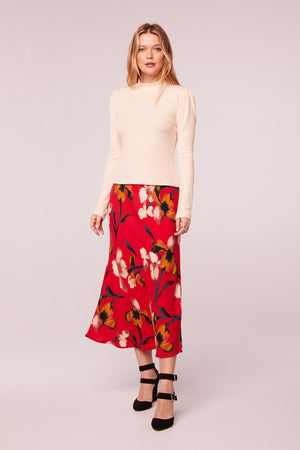 Annabella Ivory Ribbed Knit Top