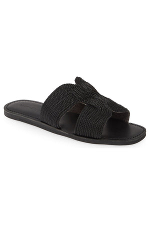 Del Rey Vegan Black Braided Rope Sandal Master