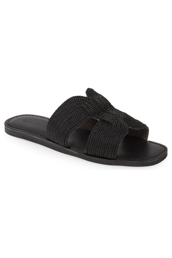 Del Rey Vegan Black Braided Rope Sandal Master