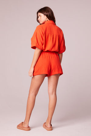 Dilia Tangerine High Waisted Shorts