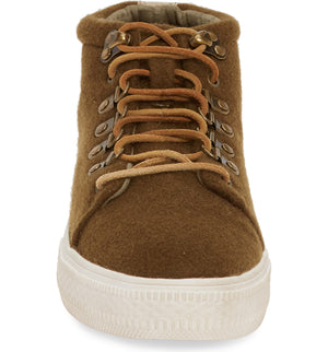 Dove Felt Wool Green High Top Sneaker