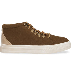 Dove Felt Wool Green High Top Sneaker