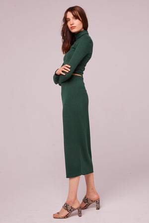 Fairfax Ribbed Pencil Skirt Side