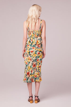Fano Primary Floral Slip Skirt Back