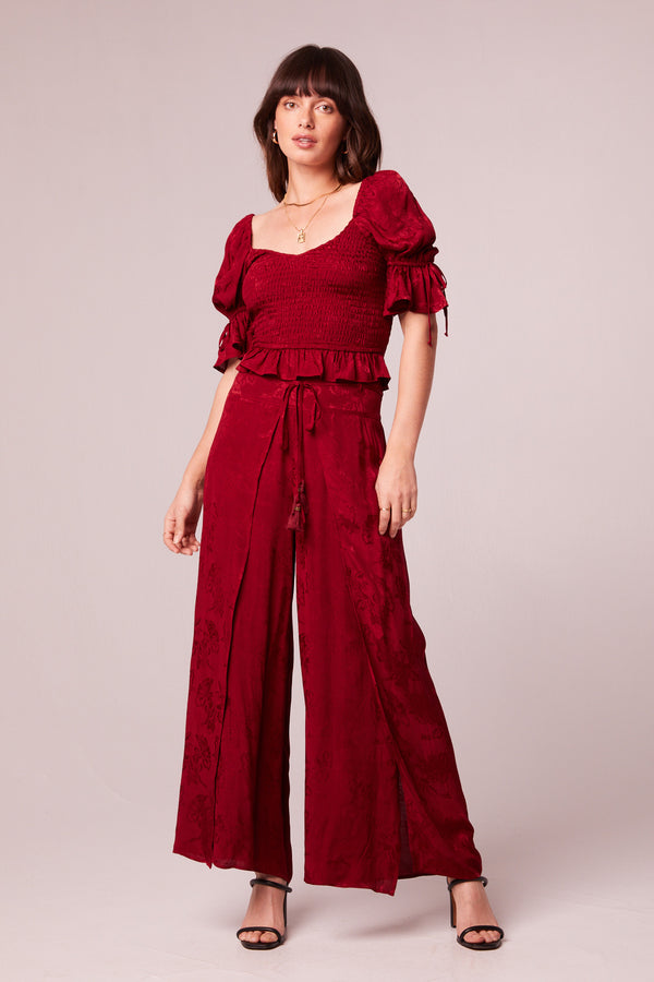 Felice Rhubarb Split Wide Leg Pants