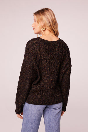 Find A Way Black V-Neck Sweater