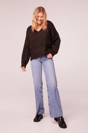 Find A Way Black V-Neck Sweater