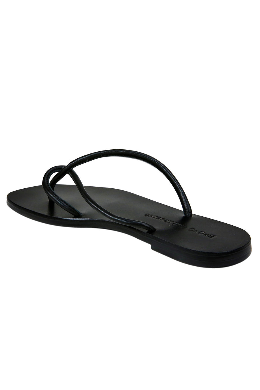 Ibiza Black Leather Flip Flop Sandal Master