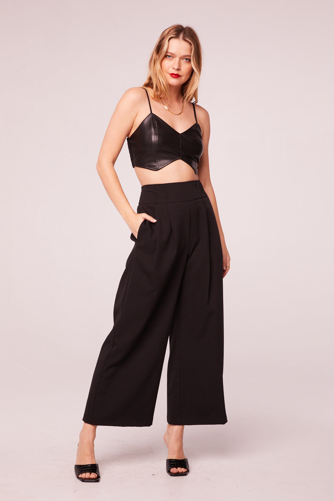 Jolene Black Wide Leg Pants