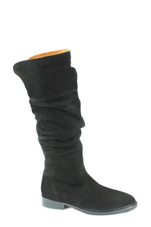 Koa Black Suede Slouchy Boot