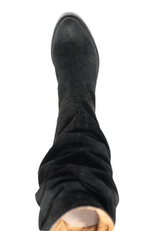 Koa Black Suede Slouchy Boot