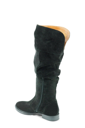 Koa Black Suede Slouchy Boot