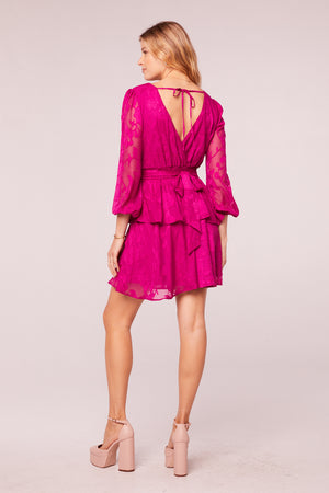 Kiss Me Fuchsia Peplum Mini Dress