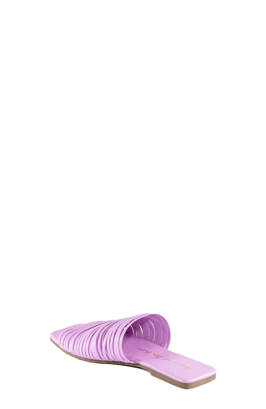 Lyra Lilac Leather Strappy Slide Sandal