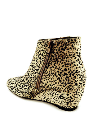 Laurel Cheetah Cowhair Wedge Bootie