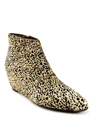 Laurel Cheetah Cowhair Wedge Bootie