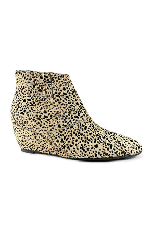 Laurel Cheetah Cowhair Wedge Bootie