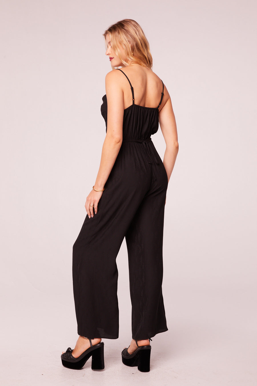 Leading Lady Black Cowl Neck Jumpsuit