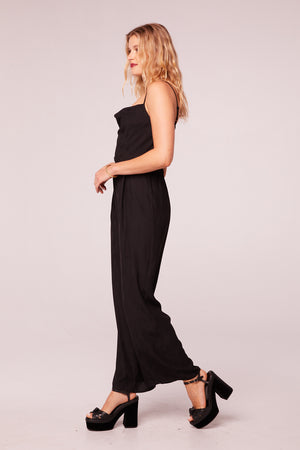 Leading Lady Black Cowl Neck Jumpsuit