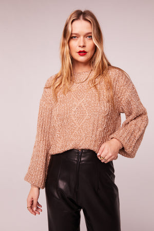 Love Sick Sand Bishop Sleeve Sweater