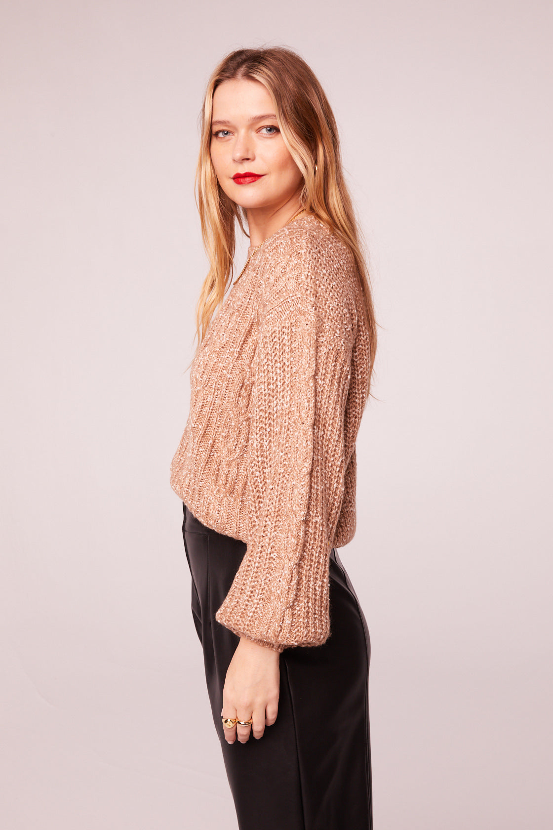 Love Sick Sand Bishop Sleeve Sweater