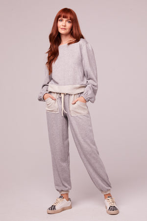 Loy Heather Gray Shimmer Joggers Master