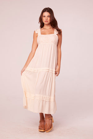 Navya Ecru Embroidered Maxi Dress