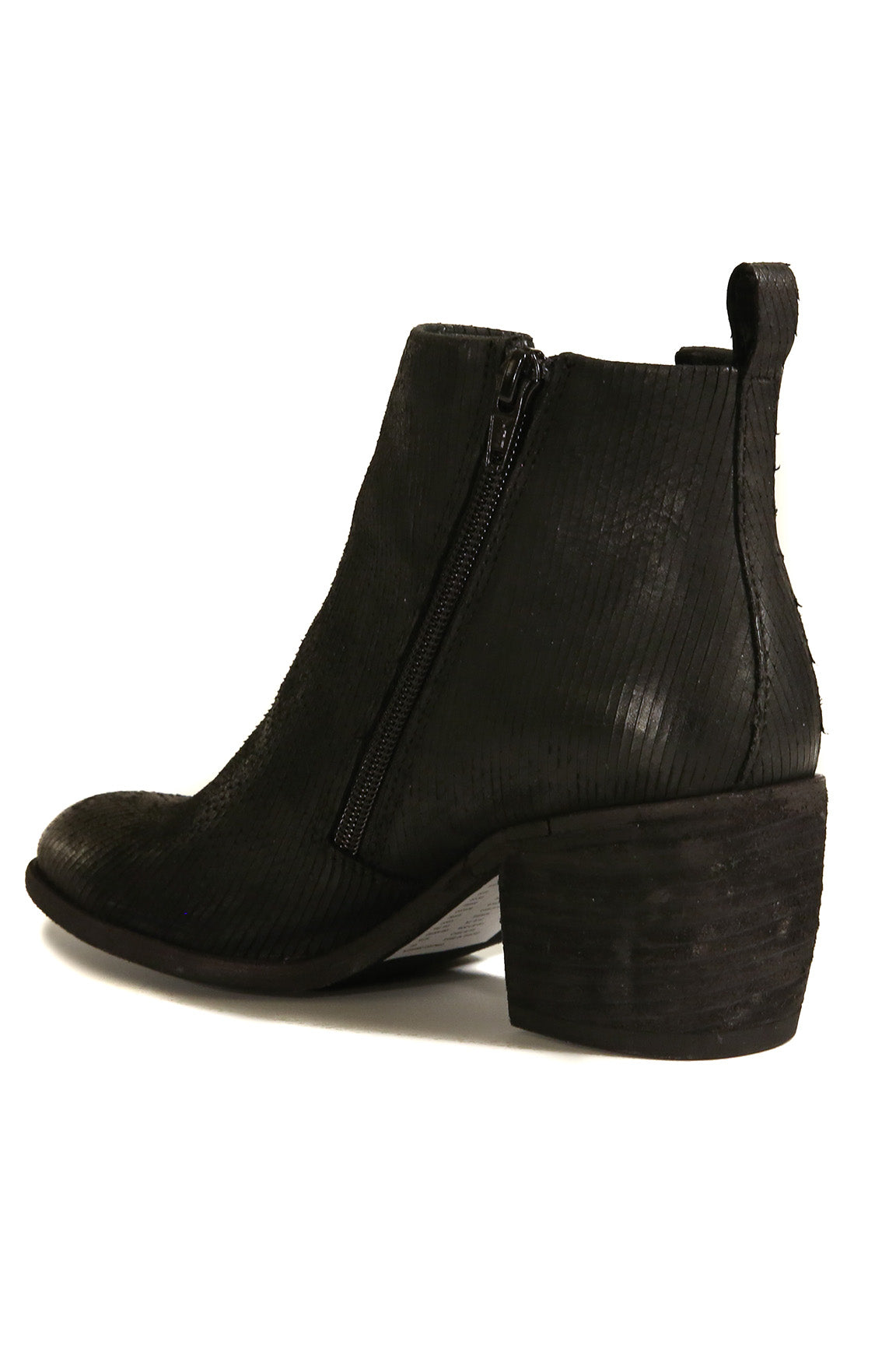 Oslo Black Snake Effect Leather Boot Back