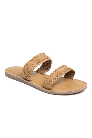 Pier Tan Braided Leather Sandal Front