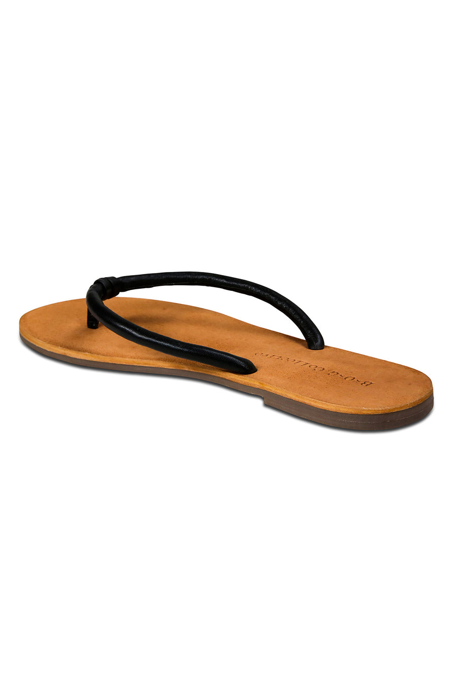 Pipa Black Leather Flip Flop Sandal Master