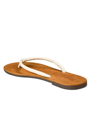 Pipa Ivory Leather Flip Flop Sandal Back