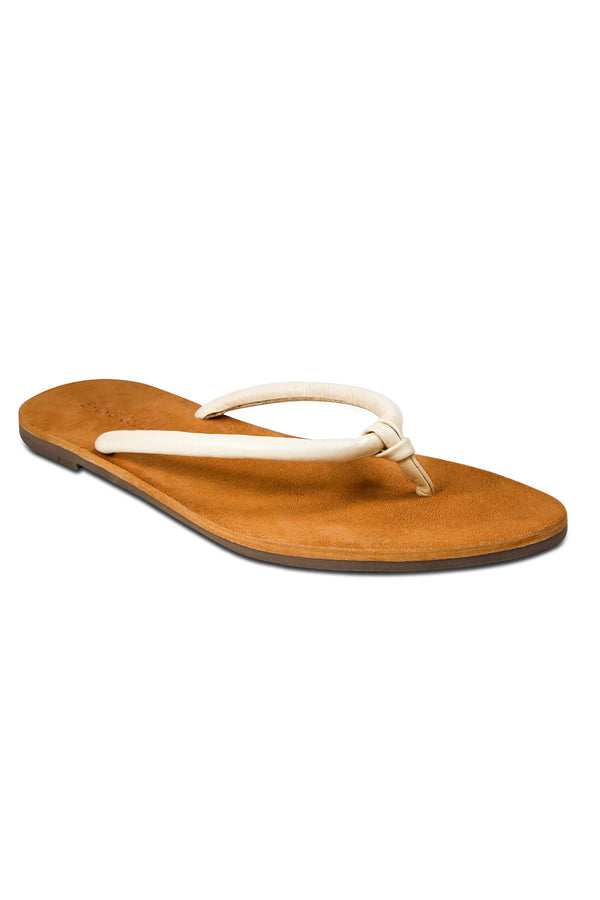 Pipa Ivory Leather Flip Flop Sandal Master